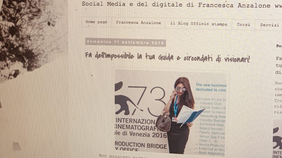 Addetto stampa Blogspost di Francesca Anzalone